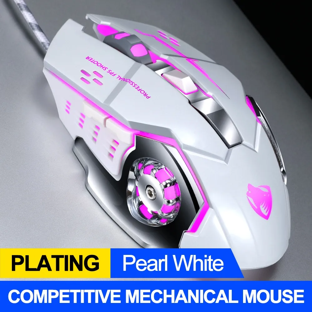 Ảnh Chuột có dây gaming ZTU Smart V6 Led Tự động đổi màu sắc, Chuột chơi game 6 Nút Bấm DPI 3600 3