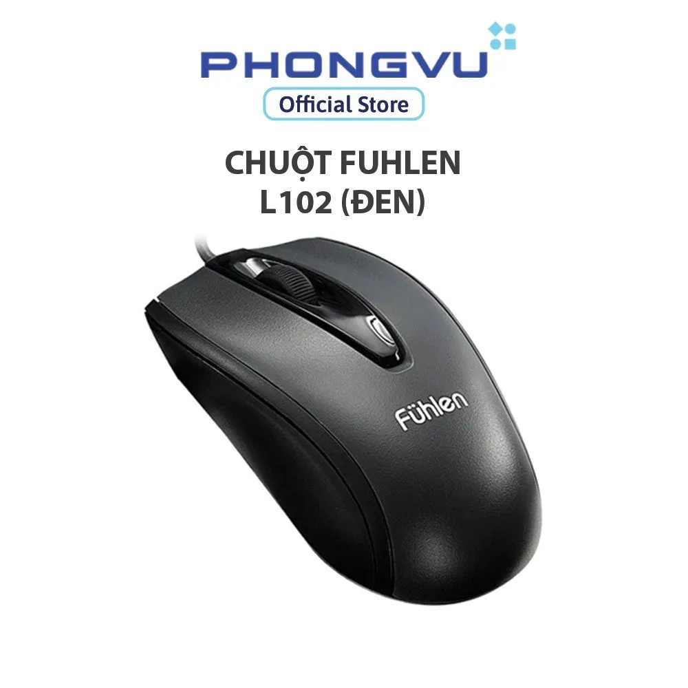 Ảnh Chuột Fuhlen L102 1000 DPI Optical USB (Đen) - Bảo hành 24 tháng 1