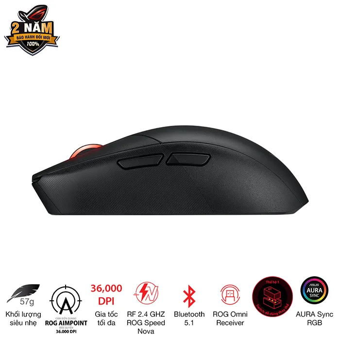 Ảnh Chuột Gaming ASUS ROG Strix Impact III Wireless - 90MP03D0-BMUA00 4