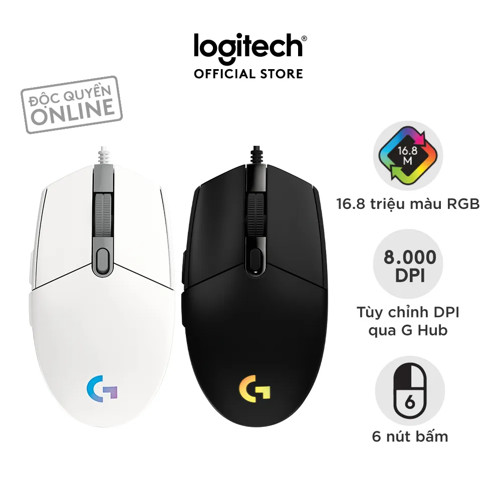 Ảnh Chuột gaming có dây Logitech G203 Lightsync - Tùy chỉnh RGB, 6 nút lập trình, nhẹ 2