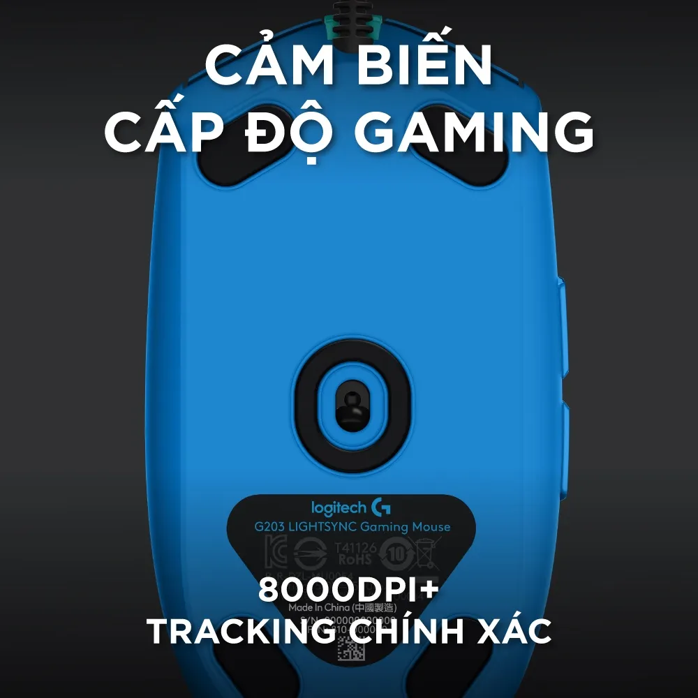 Ảnh Chuột gaming có dây Logitech G203 Lightsync - Tùy chỉnh RGB, 6 nút lập trình, nhẹ 3