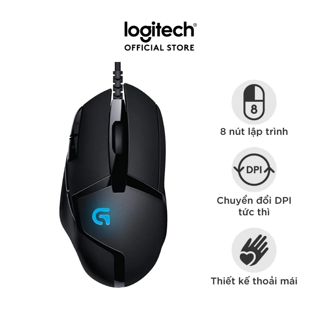 Ảnh Chuột gaming có dây Logitech G402 Hyperion Fury FPS - Theo dõi tốc độ cao 8 nút lập trình 1