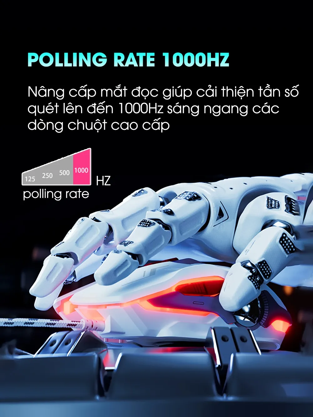 Ảnh Chuột gaming có dây SIDOTECH W9P GUNDAM 7 nút bấm silent chống ồn 1000Hz 12800 DPI led RGB có app máy tính laptop 3