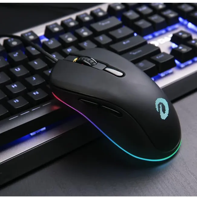 Ảnh Chuột Gaming DAREU EM908 Pink / Black / White (LED RGB, BRAVO sensor) 2