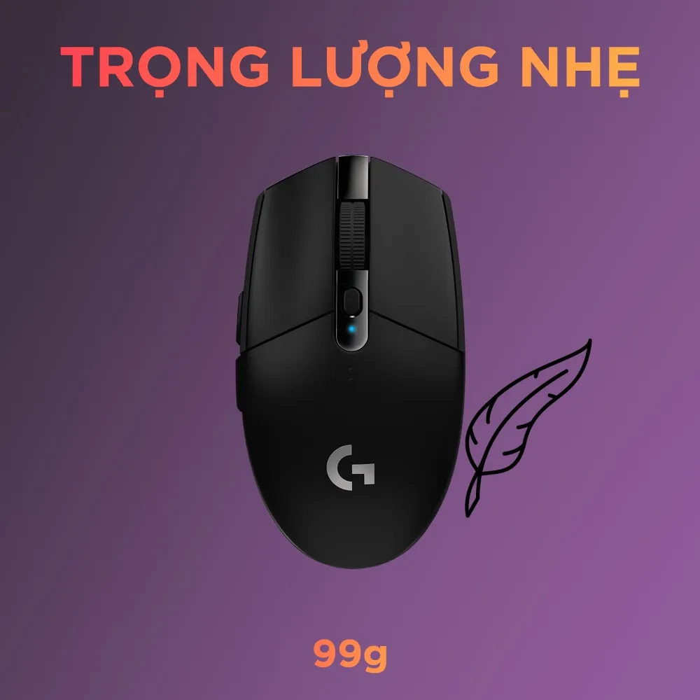 Ảnh Chuột gaming không dây Logitech G304 - nhẹ, 6 nút lập trình, onboard memory, pin 250h 2