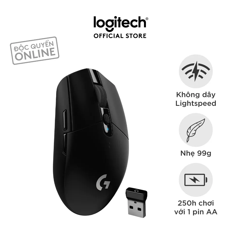Ảnh Chuột gaming không dây Logitech G G305 LIGHTSPEED - Hero 12K DPI, Nhẹ 99g, 6 nút lập trình, Pin 250h 1
