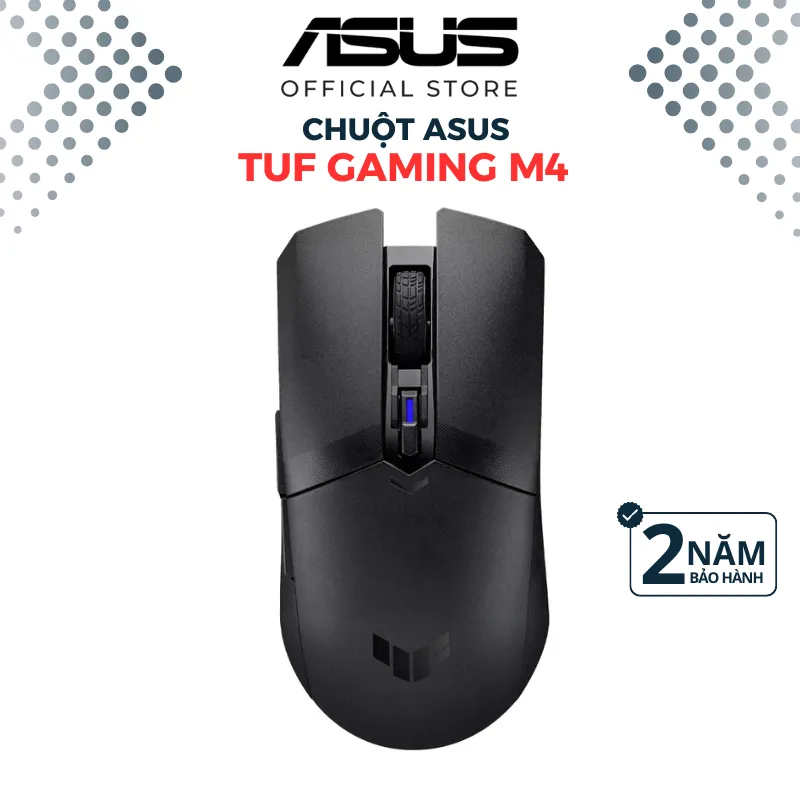 Ảnh Chuột gaming không dây ASUS TUF GAMING M4 Wireless 2.4 90MP02F0-BMUA00 12.000 DPI nắp PBT Feet 100% 1