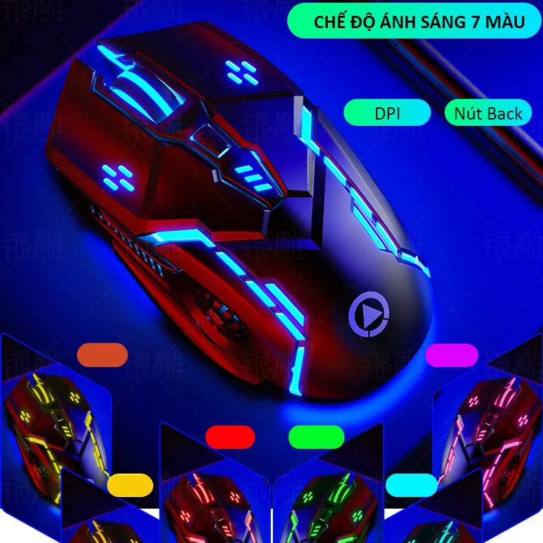 Ảnh Chuột gaming máy tính có dây game thủ SIDOTECH YINDIAO G5 3200DPI / Chế độ LED 7 màu / 6 nút bấm - Hàng Chính Hãng 3