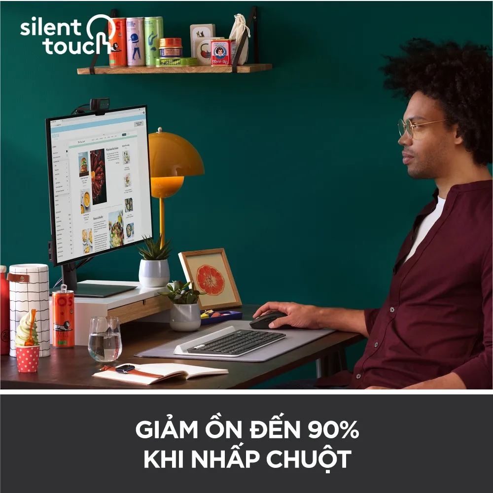 Ảnh Chuột không dây bluetooth Logitech Signature M650 - SmartWheel, giảm ồn, tùy chỉnh các nút 3