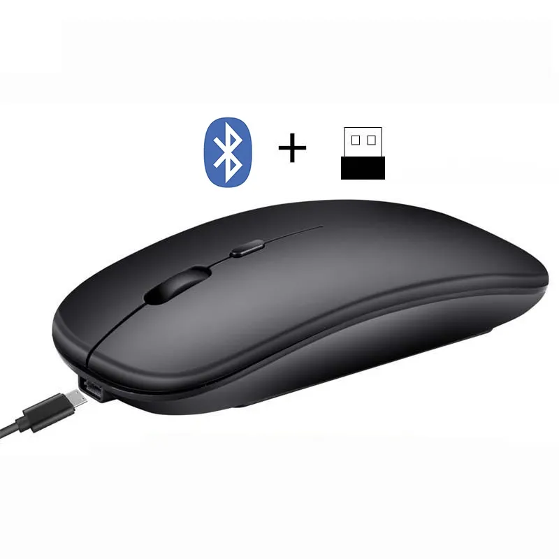 Ảnh Chuột không dây Bluetooth + wireless USB tự sạc pin ZTU SMART BT01 kiểu dáng thon gọn tiện dụng 1