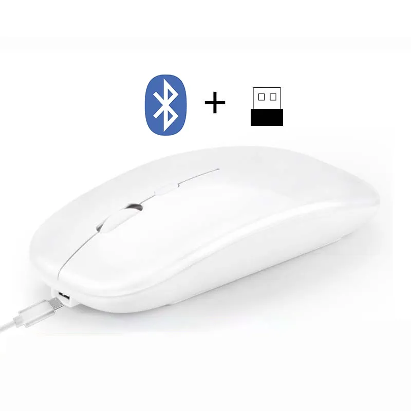 Ảnh Chuột không dây Bluetooth + wireless USB tự sạc pin ZTU SMART BT01 kiểu dáng thon gọn tiện dụng 2