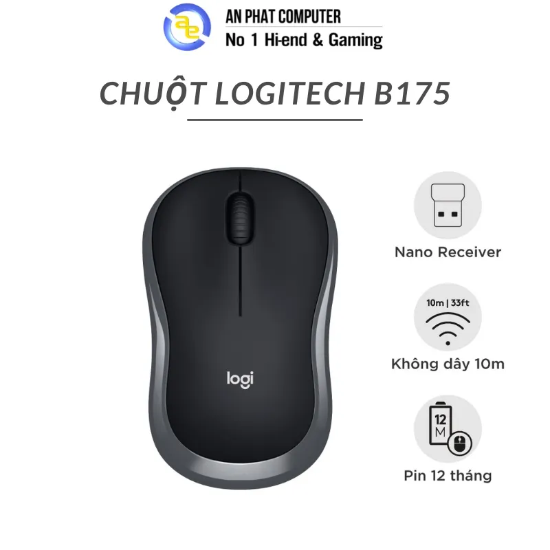Ảnh Chuột không dây Logitech B175 - Chính hãng BH 12 tháng 1