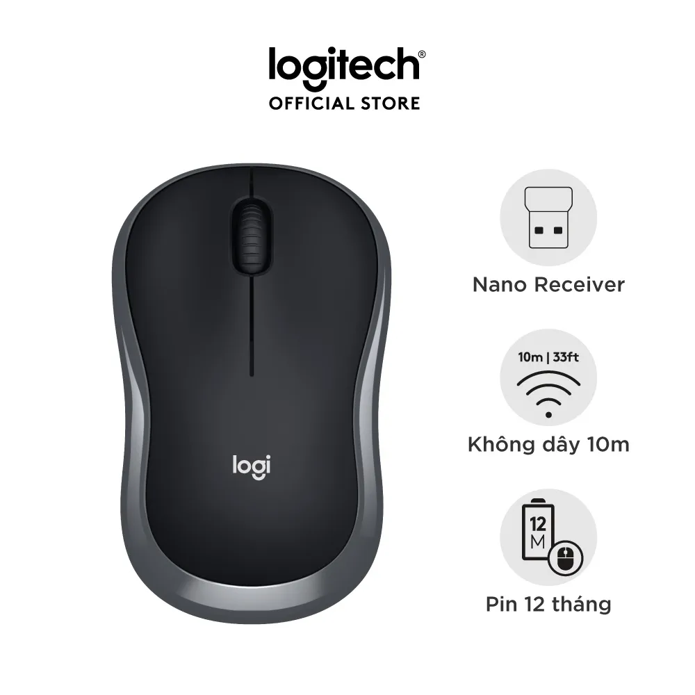 Ảnh Chuột không dây Logitech B175 - USB 2.4Ghz, pin 1 năm, nhỏ gọn, thuận cả 2 tay, phù hợp PC/Laptop 1
