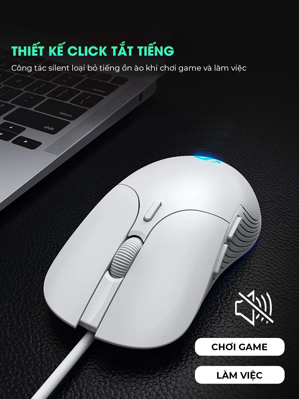 Ảnh Chuột máy tính chơi game Sidotech Inphic PB1 bản có dây DPI 3600 thiết kế công thái học phù hợp cả gaming và làm việc 1