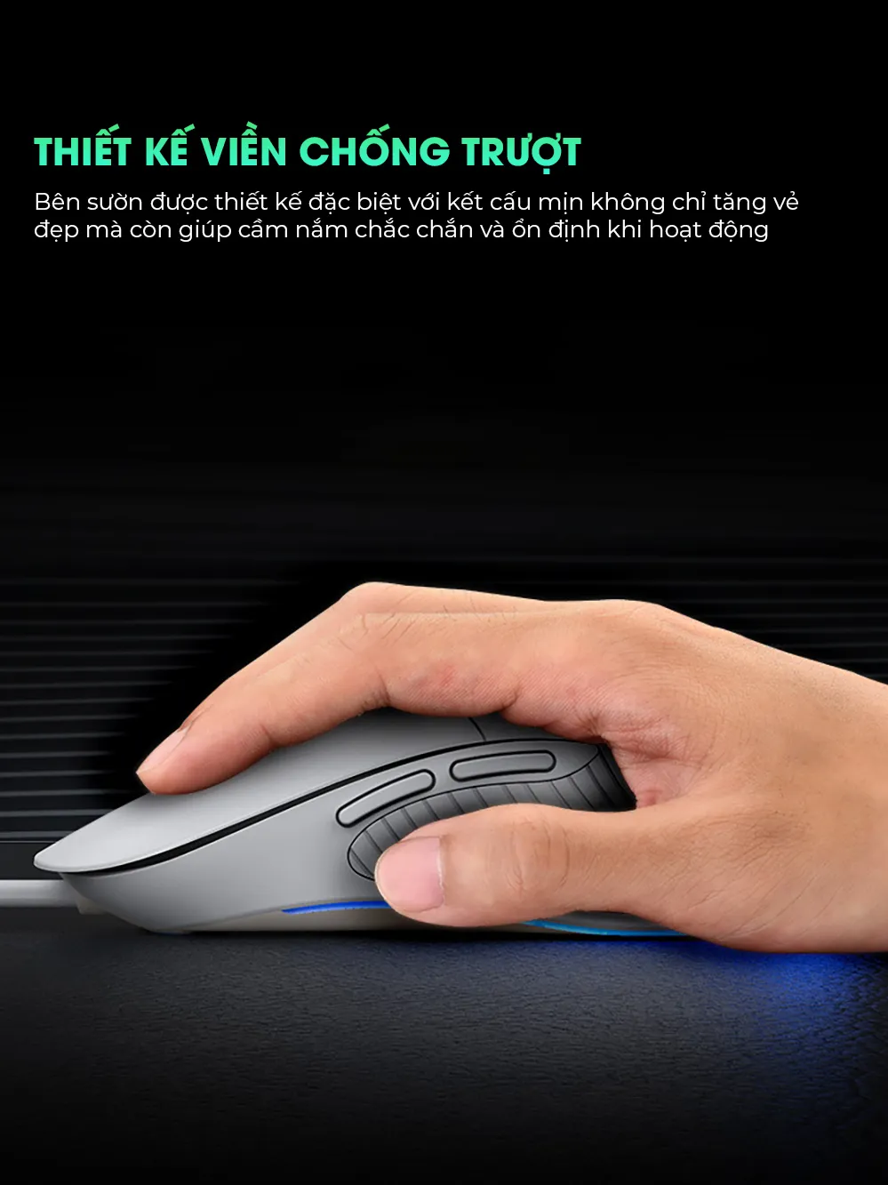 Ảnh Chuột máy tính chơi game Sidotech Inphic PB1 bản có dây DPI 3600 thiết kế công thái học phù hợp cả gaming và làm việc 4