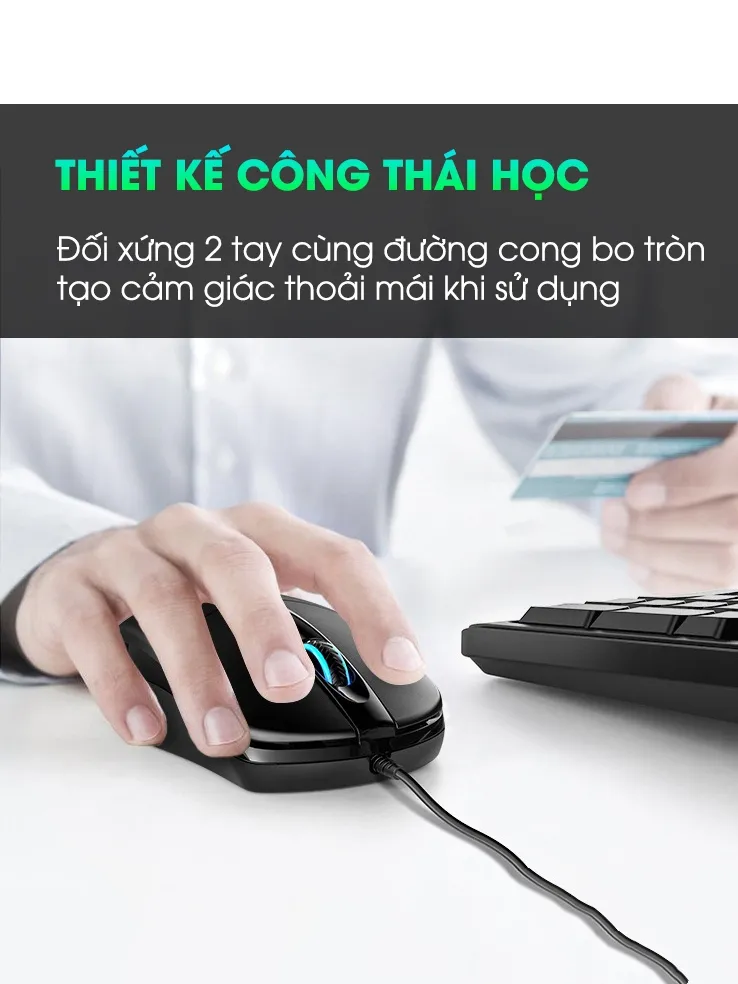Ảnh Chuột máy tính có dây văn phòng gaming SIDOTECH P20 giá rẻ Silent tắt âm chống ồn DPI 1200 chơi game cho laptop 4