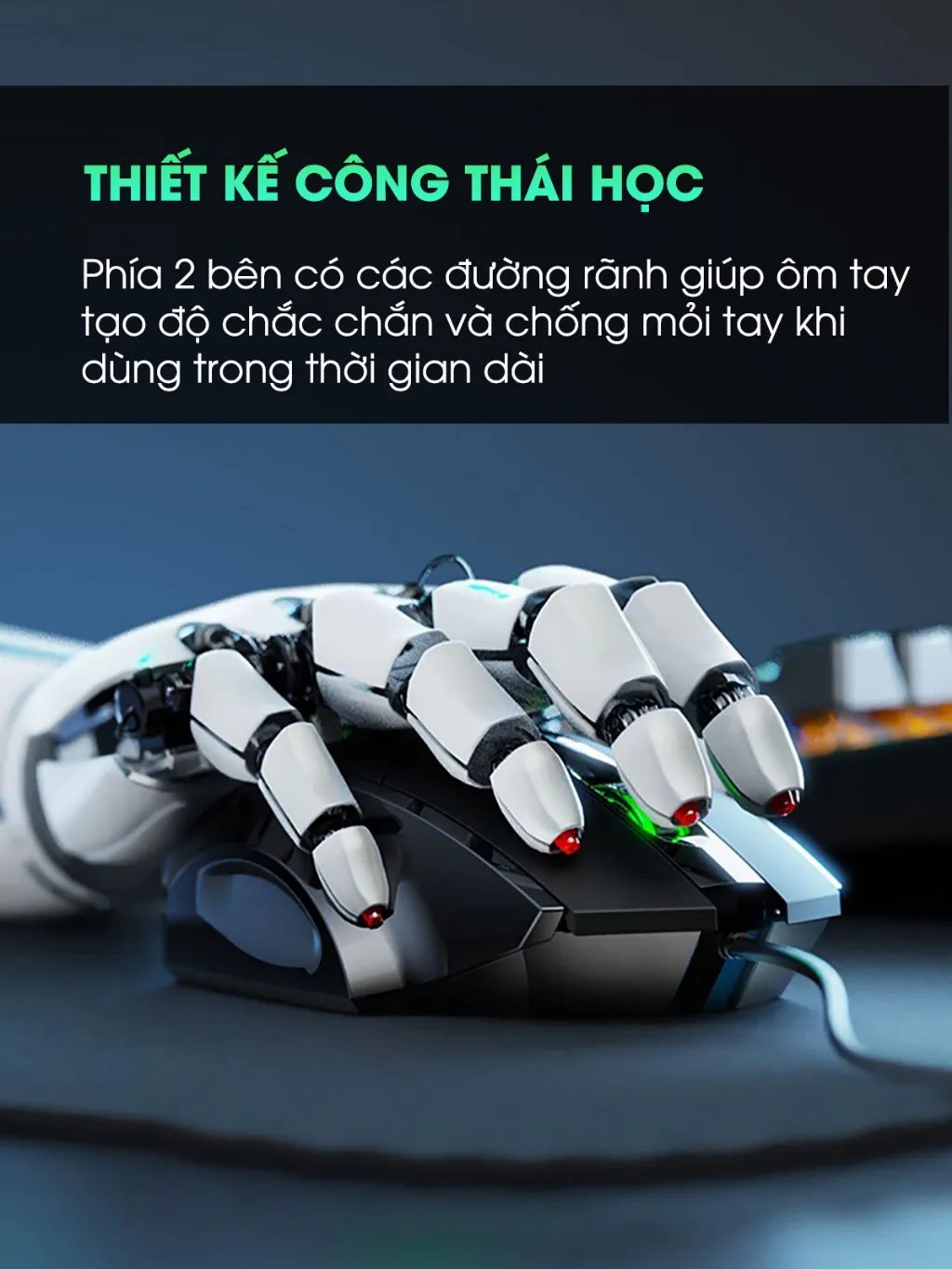 Ảnh Chuột máy tính gaming chơi game SIDOTECH Inphic P1W bản có dây và không dây tắt âm silent 7200 DPI Led RGB - Chính hãng 3