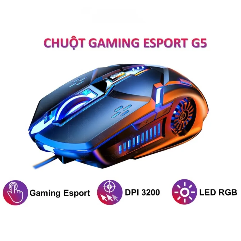 Ảnh Chuột máy tính gaming ZTU Smart YINDIAO G5 phiên bản có dây 3200DPI LED RGB 2