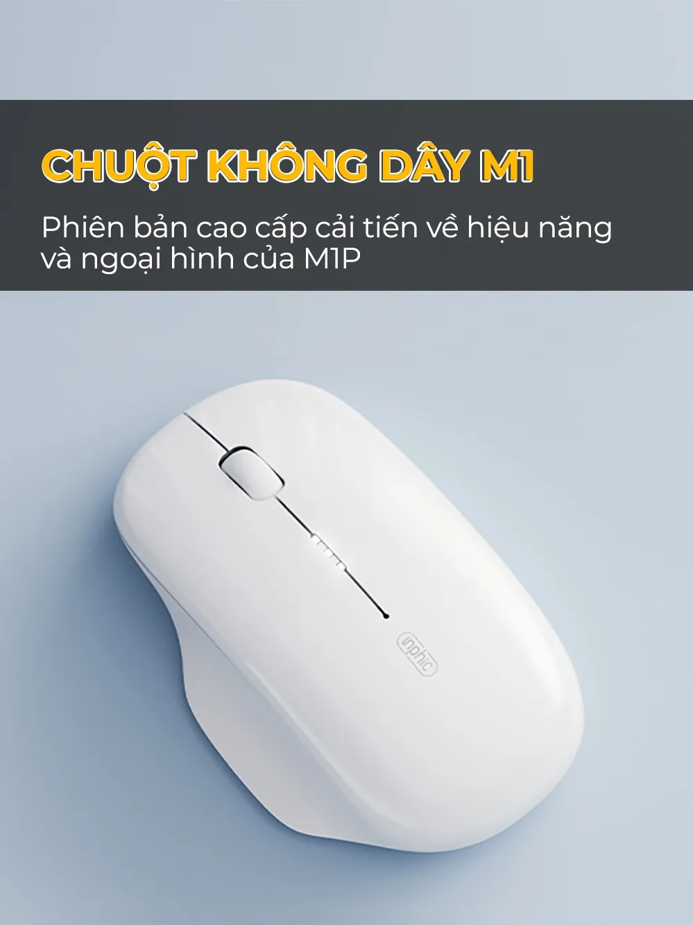 Ảnh Chuột máy tính không dây SIDOTECH M1 wireless 2.4G pin sạc silent chống ồn công thái học cho laptop táo pc hiển thị pin 1