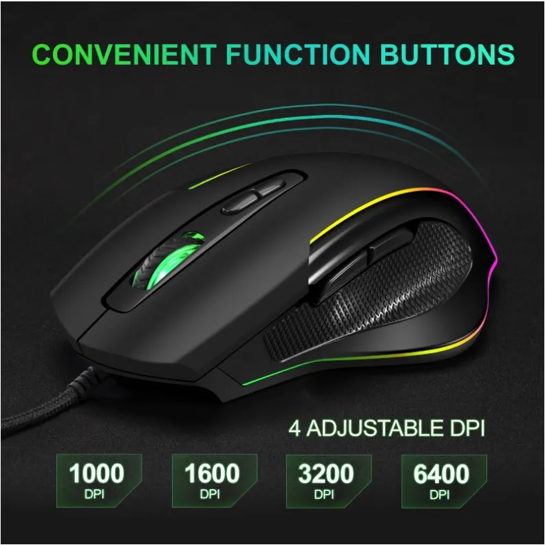 Ảnh Chuột máy tính ZTU Smart G30 bản có dây DPI 7200 thiết kế công thái học phù hợp cả gaming và văn phòng 1