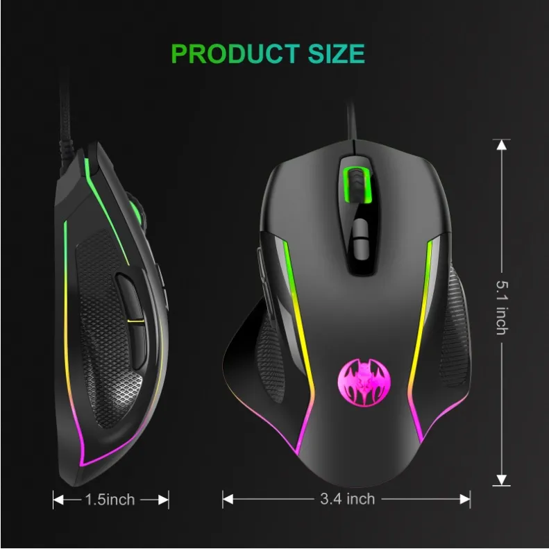 Ảnh Chuột máy tính ZTU Smart G30 bản có dây DPI 7200 thiết kế công thái học phù hợp cả gaming và văn phòng 3