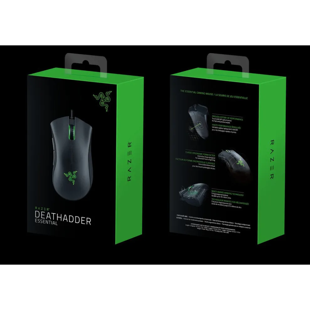 Ảnh Chuột Razer DeathAdder Essential Ergonomic (có dây) - Bảo hành 24 tháng 4