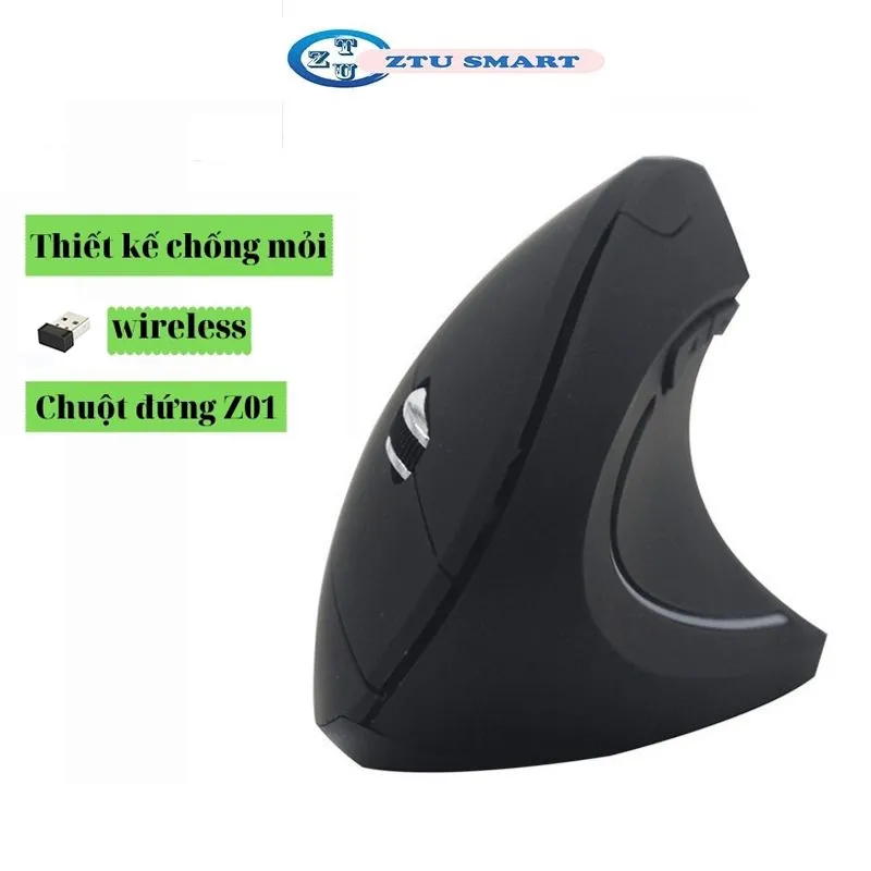 Ảnh Chuột đứng không dây ZTU SMART Z01 chống mỏi chuyên dùng cho pc laptop macbook ipad tivi 2