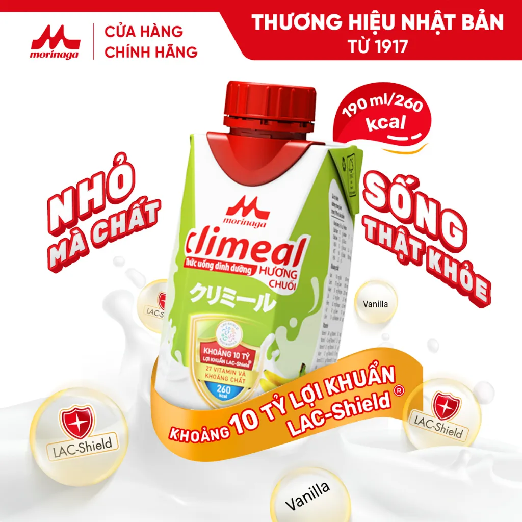 Ảnh Climeal - Thức uống dinh dưỡng - Thùng 24 hộp 190ml - Hương chuối 3