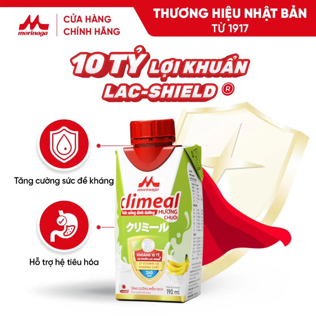 Ảnh Climeal - Thức uống dinh dưỡng - Thùng 24 hộp 190ml - Hương chuối 4