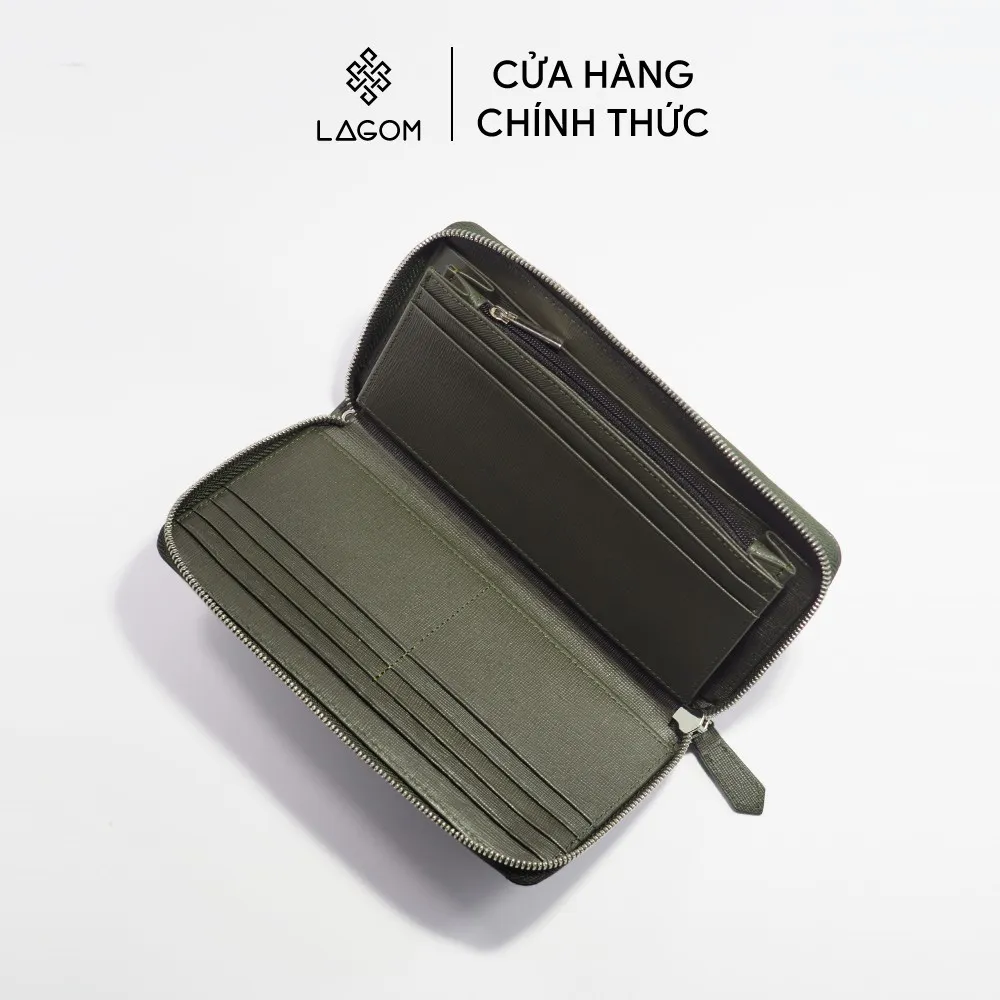 Ảnh Clutch Da Thật LAGOM Forest Zippy kèm móc đeo tay 2