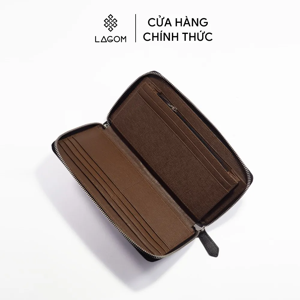 Ảnh Clutch Da Thật LAGOM Forest Zippy kèm móc đeo tay 3