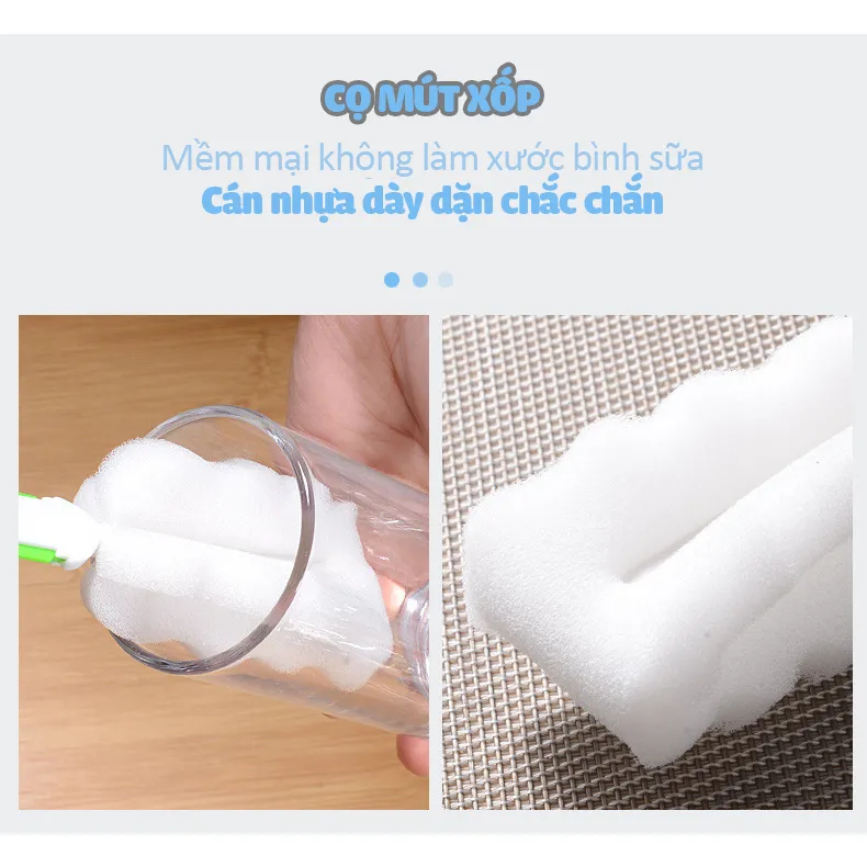 Ảnh Cọ Bình Sữa Kamidi 3 Chi Tiết Vệ Sinh Bình Sữa Màu Ngẫu Nhiên 4