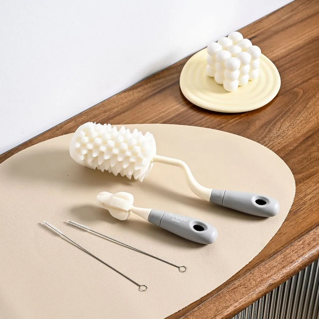 Ảnh Cọ bình sữa núm ti Silicon, mút cao cấp gồm 4 chi tiết có tay cầm xoay 360 độ dùng cho mọi loại bình 2