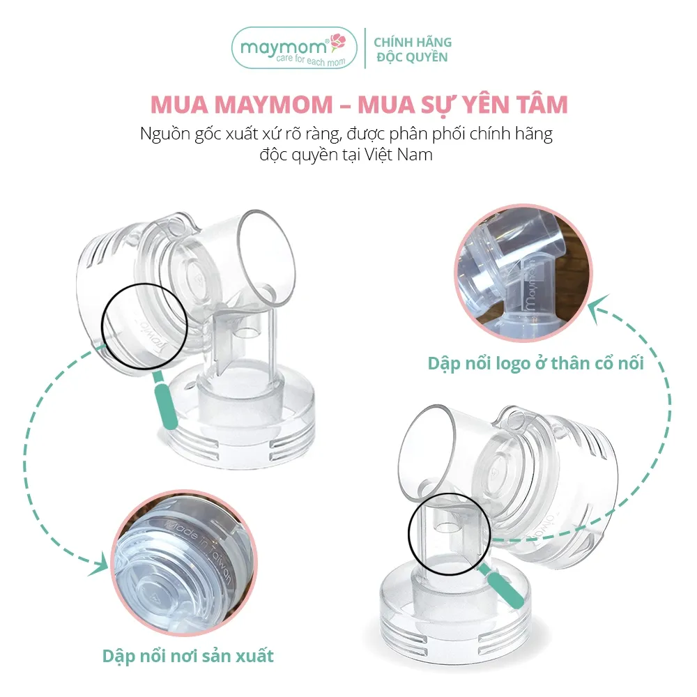 Ảnh Cổ Nối Phễu Maymom Myfit Loại Cổ Hẹp, Tương Thích Phễu Hút Sữa Medela, Pumpin, Lacteck, Mini Pum, Pumpa, Silicon 3