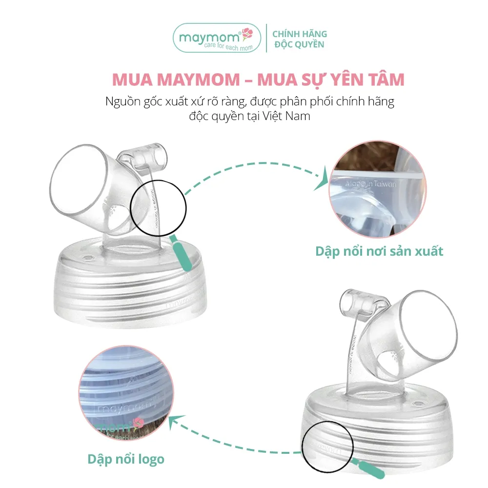 Ảnh Cổ Nối Phễu Maymom Myfit Loại Cổ Rộng, Tương Thích Phễu Hút Sữa Spectra, Pumpin, Lacteck, Mini Pum, Pumpa, Silicon 3