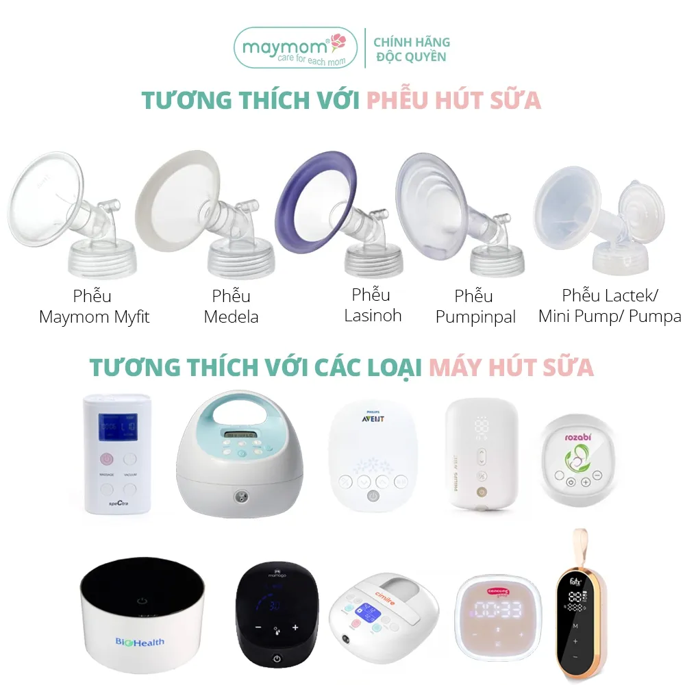 Ảnh Cổ Nối Phễu Maymom Myfit Loại Cổ Rộng, Tương Thích Phễu Hút Sữa Spectra, Pumpin, Lacteck, Mini Pum, Pumpa, Silicon 4