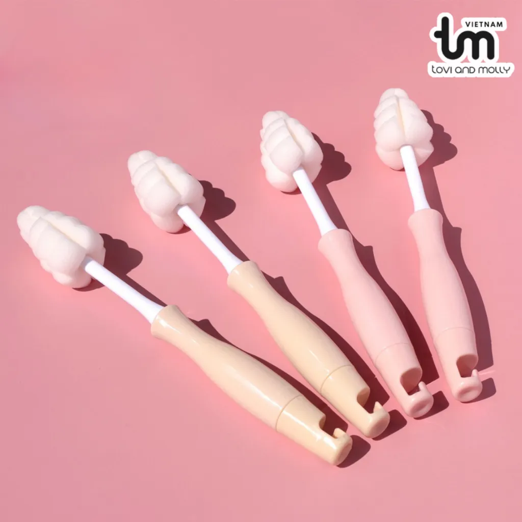 Ảnh CỌ RỬA BÌNH SỮA VÀ NÚM TI TOVI AND MOLLY (HỒNG,KEM) 2