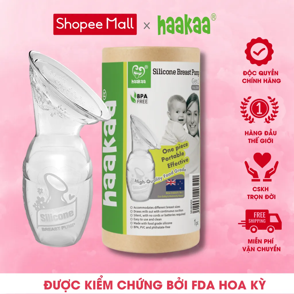 Ảnh Cốc Hứng Hút Sữa Gen.1 Haakaa, New Zealand. Thay Thế Máy Hút Sữa 2