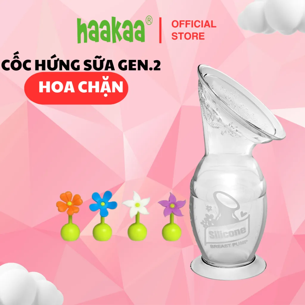 Ảnh Cốc hứng sữa cao cấp Gen.2 100/150ml và Nút hoa chặn Haakaa, New Zealand 1