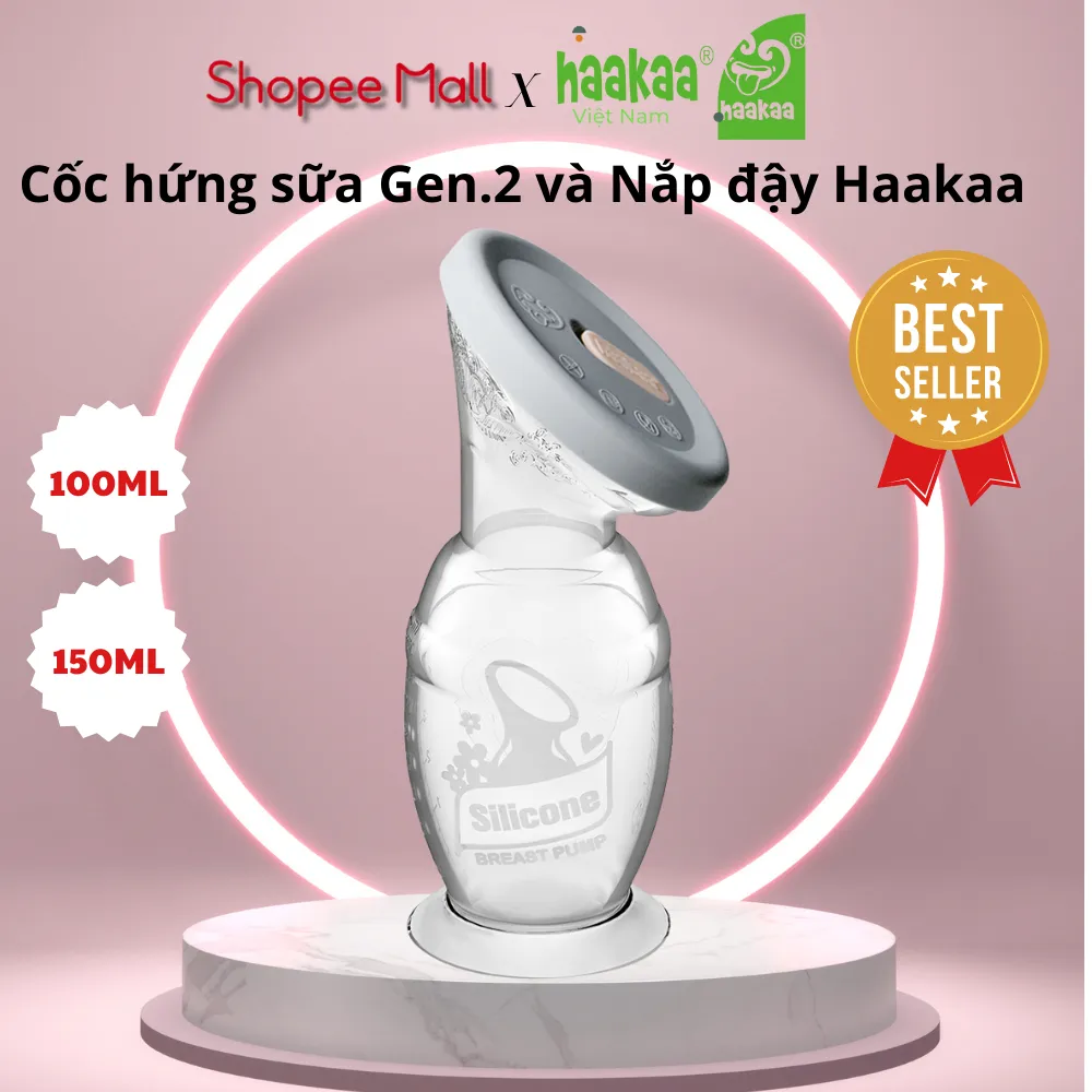 Ảnh Cốc Hứng Sữa Cao Cấp Gen.2 100/150ml Và Nắp Đậy Haakaa, New Zealand 2