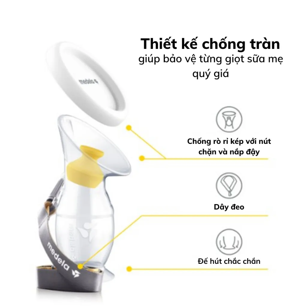 Ảnh Cốc hứng sữa silicon Medela | Hứng sữa rảnh tay 3