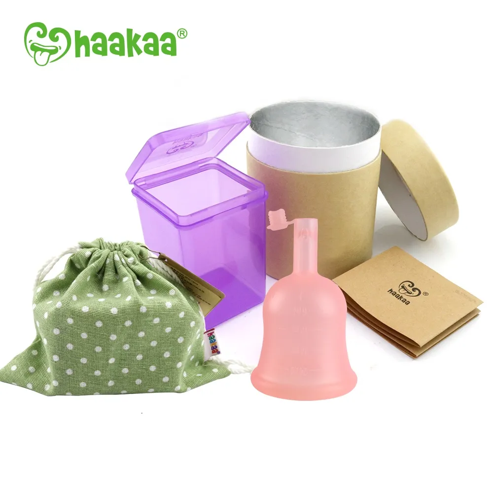 Ảnh Cốc Nguyệt San Cao Cấp Có Van FlowCup Haakaa, 100% silicone y tế cao cấp, Dung tích 18ml/24ml 3