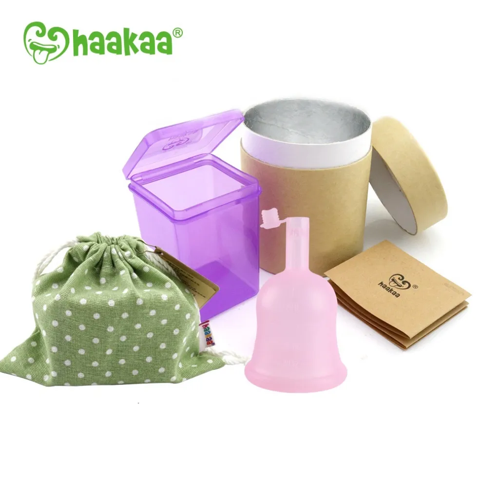 Ảnh Cốc Nguyệt San Cao Cấp Có Van FlowCup Haakaa, 100% silicone y tế cao cấp, Dung tích 18ml/24ml 4