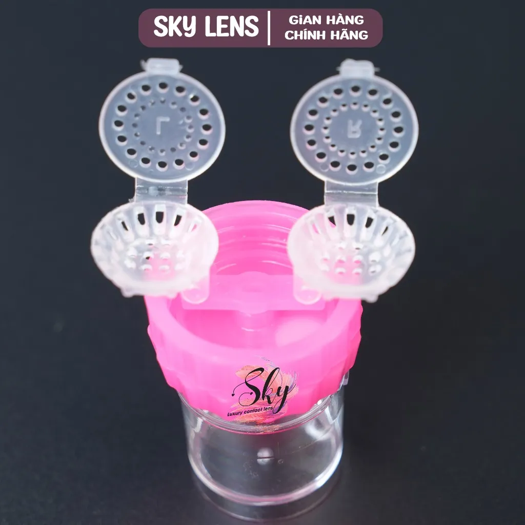 Ảnh Cốc rửa lens Sky contact lens| Ảnh thật+ Video hướng dẫn Sử Dụng 3