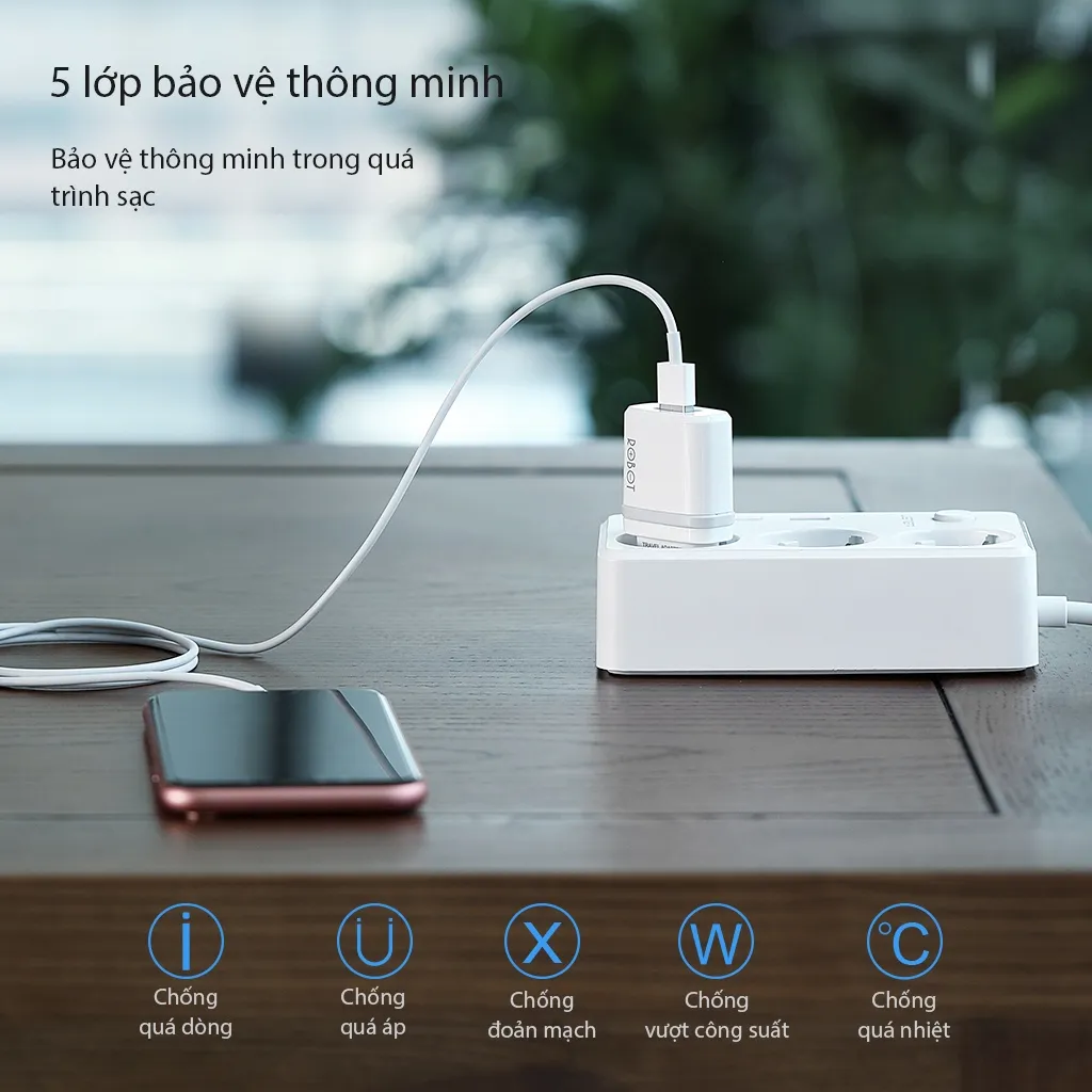 Ảnh Cốc Sạc 1 Cổng USB ROBOT RT-K7 Thiết Kế Nhỏ Gọn Kèm Cáp Micro 1m Hàng Chính Hãng Bảo Hành 12 Tháng 1 Đổi 1 3
