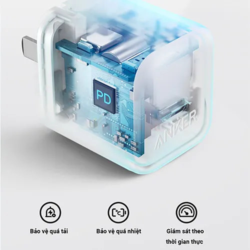 Ảnh Cốc sạc Anker PowerPort III 1Type-C 20W PD Cube A2149 - Hàng chính hãng 3