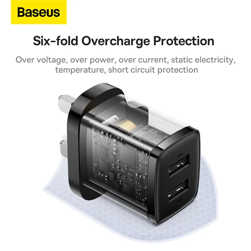 Ảnh Cốc sạc nhanh Baseus hai cổng USB EU 2.1A Max tiện lợi 3