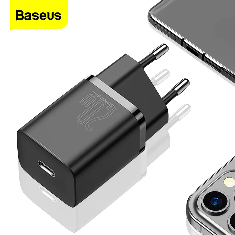 Ảnh Cốc Sạc Nhanh Baseus Super Si USB C QC 3.0 20W Hỗ Trợ Type C Cho iPhone 12 Pro Max 1