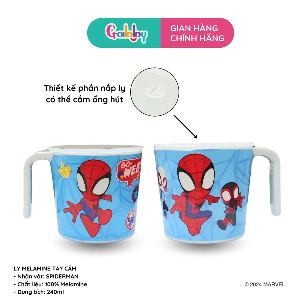 Ảnh Cốc Uống Nước Có Tay Cầm Hoạt Hình Disney Nhựa Melamine Cho Bé Nhiều Mẫu Mã 2
