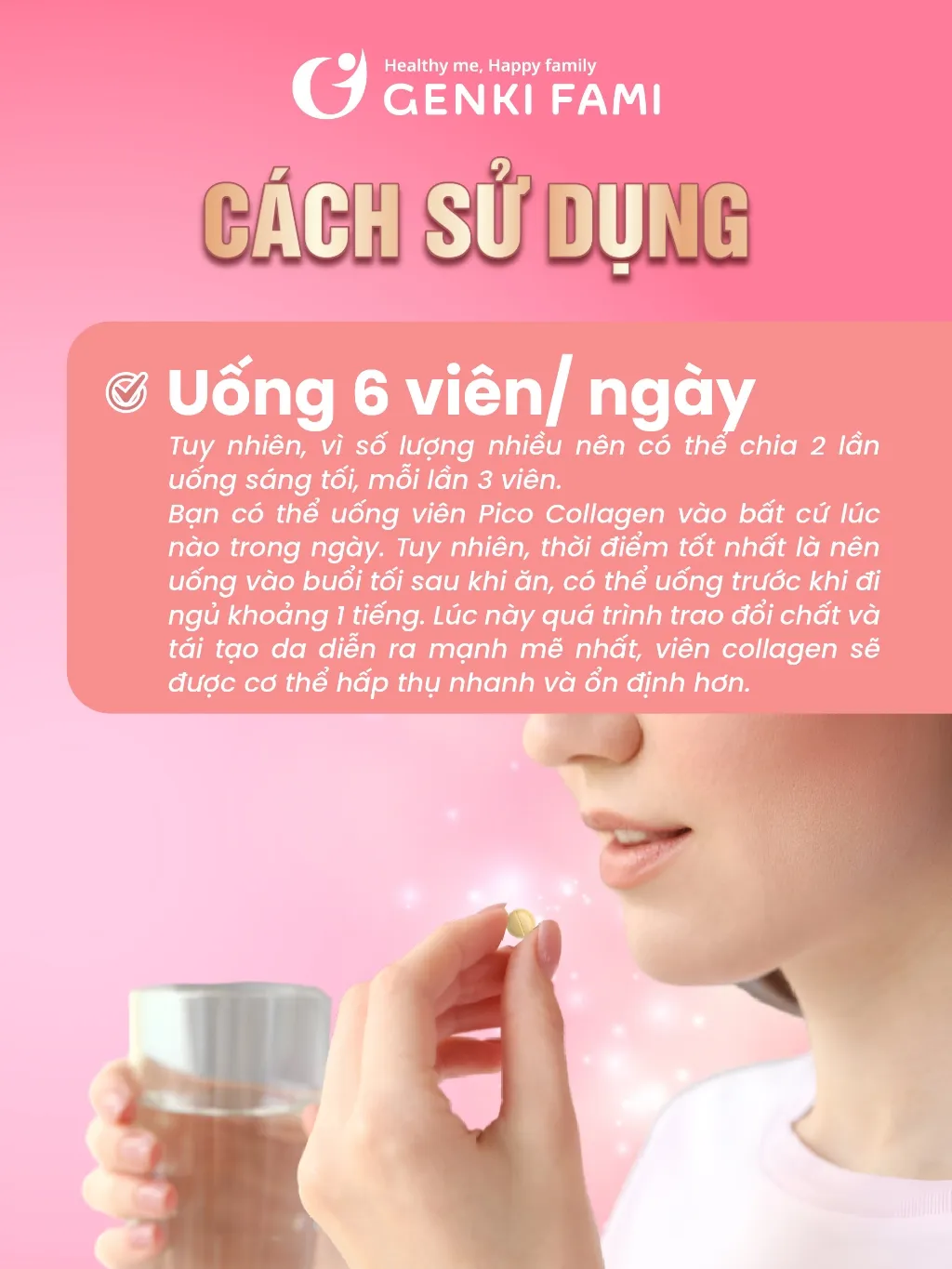 Ảnh Collagen Nhật Bản Giúp Đẹp Da, Ngăn Ngừa Lão Hóa Sạm Nám Hỗ Trợ Tóc Nhanh Mọc Chắc Khỏe, Cân Bằng Nội Tiết Nữ Genki Fami 3